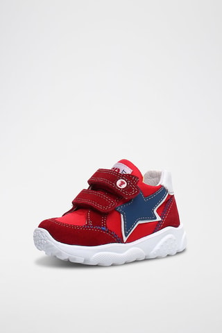 Sneakers in pelle Eilian - Bianco, rosso e blu