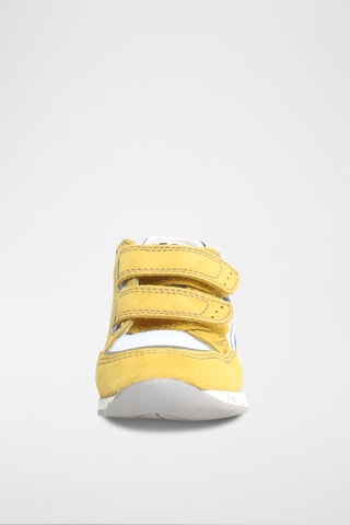 Sneakers in pelle Fly - Bianco, blu e giallo