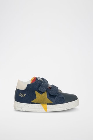 Sneakers in pelle - Blu e bianco