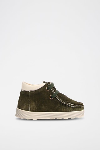 Sneakers in pelle scamosciata Yorkeries - Bianco e verde