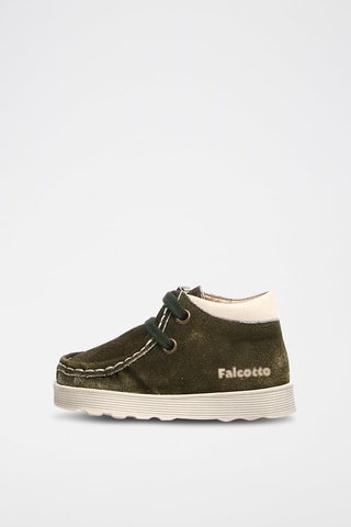 Sneakers in pelle scamosciata Yorkeries - Bianco e verde