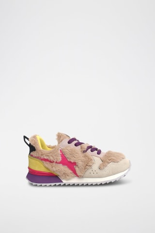 Sneakers - Beige, giallo e rosa