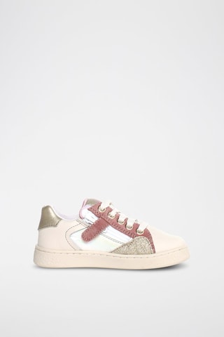 Sneakers in pelle Quar - Bianco, rosa e dorato