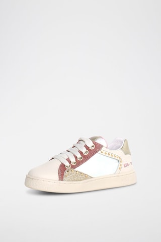 Sneakers in pelle Quar - Bianco, rosa e dorato