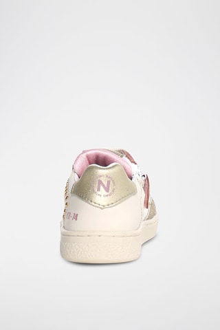 Sneakers in pelle Quar - Bianco, rosa e dorato