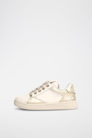 Sneakers in pelle Quar - Bianco, beige e dorato