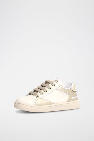 Sneakers in pelle Quar - Bianco, beige e dorato