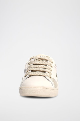Sneakers in pelle Quar - Bianco, beige e dorato