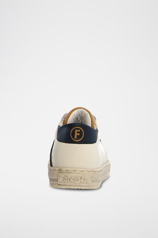 Sneakers in pelle - Bianco e arancione