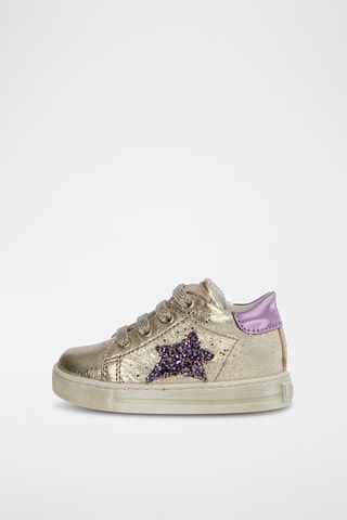 Sneakers in pelle - Argentato e rosa