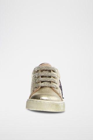 Sneakers in pelle - Argentato e rosa