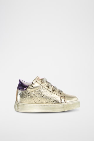 Sneakers in pelle - Argentato e rosa