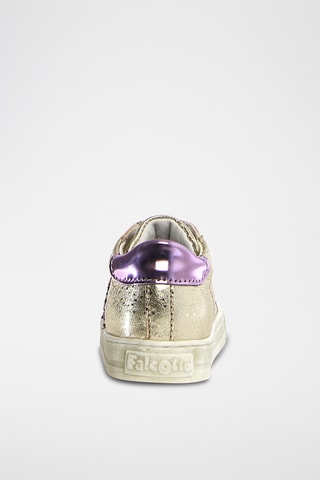 Sneakers in pelle - Argentato e rosa