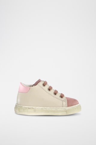 Sneakers in pelle - Bianco e rosa