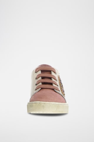 Sneakers in pelle - Bianco e rosa
