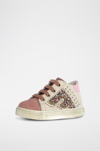 Sneakers in pelle - Bianco e rosa