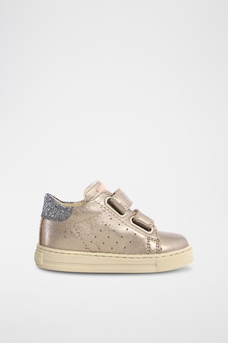 Sneakers in pelle - Grigio e rosa