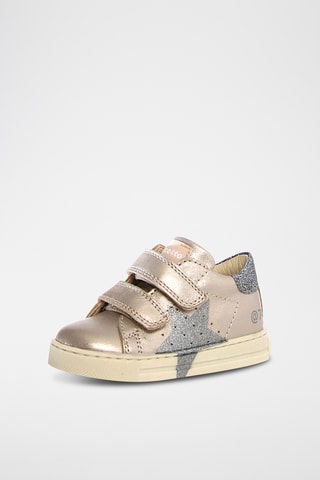Sneakers in pelle - Grigio e rosa