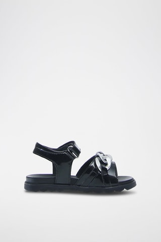 Sandali in pelle Heet - Nero e argentato
