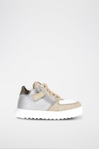 Sneakers alte Hess - Bianco, nero, dorato e grigio