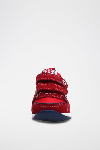 Sneakers in pelle scamosciata - Rosso e grigio