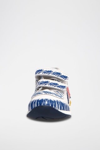 Sneakers in pelle - Bianco e blu
