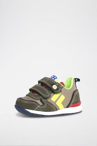 Sneakers in pelle Hack - Rosso, verde, giallo e grigio
