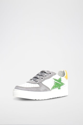 Sneakers in pelle Hess - Bianco, giallo e grigio