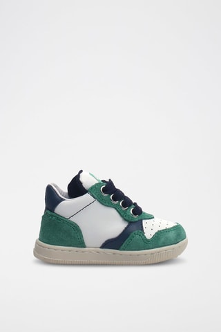 Sneakers in pelle - Verde e bianco
