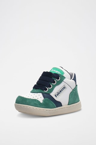 Sneakers in pelle - Verde e bianco