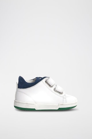 Sneakers in pelle - Bianco e blu