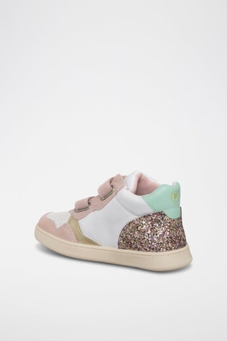 Sneakers in pelle Klip - Bianco, verde e rosa