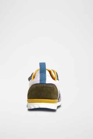 Sneakers in pelle scamosciata - Bianco e grigio