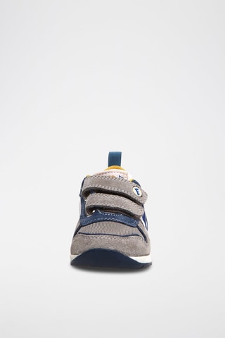 Sneakers in pelle scamosciata - Bianco e grigio