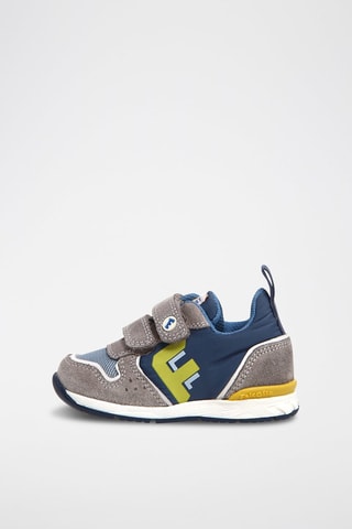 Sneakers in pelle scamosciata - Blu e grigio