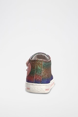 Sneakers alte in pelle - Rosa e dorato