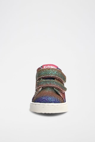 Sneakers alte in pelle - Rosa e dorato