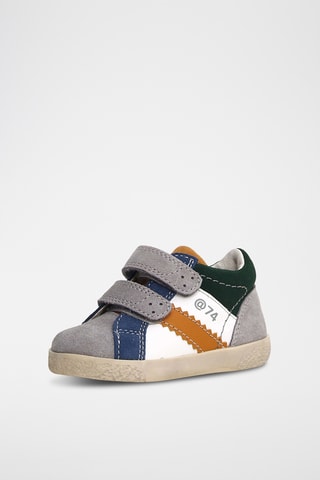 Sneakers in pelle - Bianco e grigio