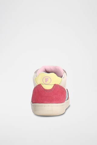 Sneakers in pelle - Bianco e arancione