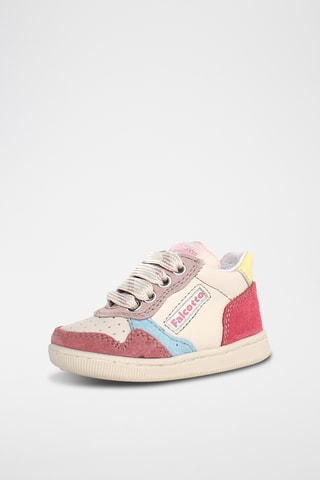 Sneakers in pelle - Bianco e arancione