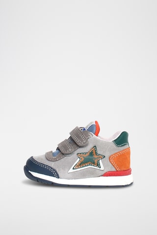 Sneakers in pelle - Blu e grigio
