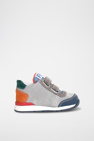 Sneakers in pelle - Blu e grigio