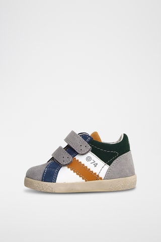 Sneakers in pelle - Bianco e grigio