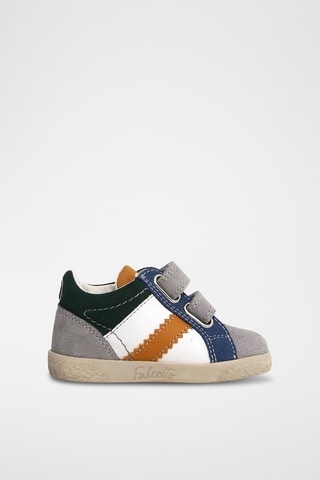 Sneakers in pelle - Bianco e grigio
