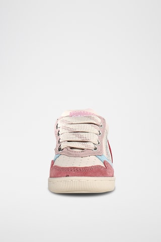 Sneakers in pelle - Bianco e arancione