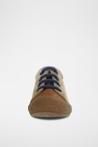 Sneakers alte in pelle - Blu e marrone