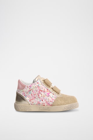 Sneakers in pelle - Argentato e rosa