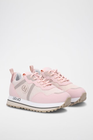 Sneakers platform Maxi Wonder - Beige e rosa