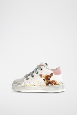 Sneakers in pelle - Bianco e grigio