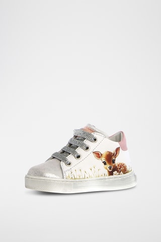 Sneakers in pelle - Bianco e grigio